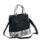 VK5605 BLACK - Simple Tote Bag With Chain And Lock Decoration