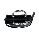 VK5605 BLACK - Simple Tote Bag With Chain And Lock Decoration