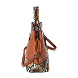 VK5605 BROWN - Simple Tote Bag With Chain And Lock Decoration