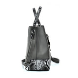 VK5605 GREY - Simple Tote Bag With Chain And Lock Decoration