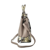 VK5605 KHAKI - Simple Tote Bag With Chain And Lock Decoration