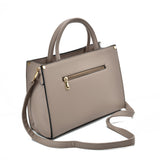 VK5606 KHAKI - Simple Tote Bag With Snakeskin Decoration