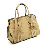 VK5607 APRICOT - Simple Solid Color Tote Bag With Symmetrical Sequins Pattern Design