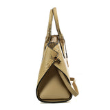 VK5607 APRICOT - Simple Solid Color Tote Bag With Symmetrical Sequins Pattern Design