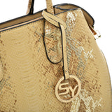 VK5607 APRICOT - Simple Solid Color Tote Bag With Symmetrical Sequins Pattern Design