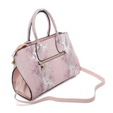 VK5607 PINK - Simple Solid Color Tote Bag With Symmetrical Sequins Pattern Design