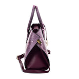 VK5607 PURPLE - Simple Solid Color Tote Bag With Symmetrical Sequins Pattern Design