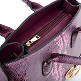 VK5607 PURPLE - Simple Solid Color Tote Bag With Symmetrical Sequins Pattern Design