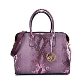 VK5607 PURPLE - Simple Solid Color Tote Bag With Symmetrical Sequins Pattern Design
