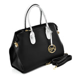 VK5608 BLACK - Simple Solid Color Tote Bag With Sequins Design
