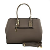VK5608 KHAKI - Simple Solid Color Tote Bag With Sequins Design