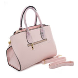 VK5608 PINK - Simple Solid Color Tote Bag With Sequins Design