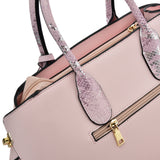 VK5608 PINK - Simple Solid Color Tote Bag With Sequins Design