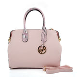 VK5608 PINK - Simple Solid Color Tote Bag With Sequins Design