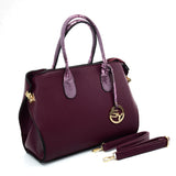 VK5608 PURPLE - Simple Solid Color Tote Bag With Sequins Design