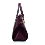 VK5608 PURPLE - Simple Solid Color Tote Bag With Sequins Design