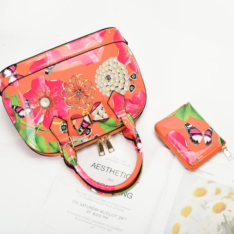 VK5628-ORANGE 2020 ladies designer hand bag shoulder tote zipper purse