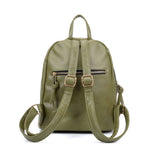 VK6014 Green  - Casual Patchwork School Bag Student Backpack