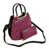 VK8888-1 L - Shell Set Bag With Houndstooth Design (was £11)