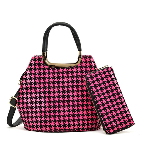 VK8888-1 L - Shell Set Bag With Houndstooth Design (was £11)