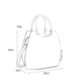 VK8888-27 - Coffee Birds Tote Bag With Metal Detail