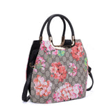 VK8888-3 - Fashion Floral Tote Bag With Metal Detail