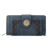 VKP1345-1 Blue  -  Multilayer Purse with Hollow Detail