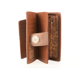VKP1345-1 Coffee  -  Multilayer Purse with Hollow Detail