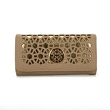 VKP1368-1 Beige -  Fashion Solid Hollow Out Sequined Wallet