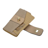 VKP1398 Beige - Fashion Women Metal Button Wallet