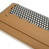 VKP1420 Apricot  -  Fashion Wave Point Rivet Wallet