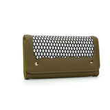 VKP1420 Green  -  Fashion Wave Point Rivet Wallet