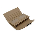 VKP1425 Beige  -Elegant Women Metal Button Wallet