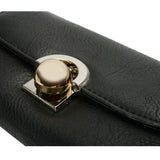 VKP1425 Black  -Elegant Women Metal Button Wallet