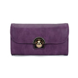 VKP1425 Purple  -Elegant Women Metal Button Wallet