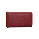 VKP1425 Red  -Elegant Women Metal Button Wallet