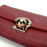 VKP1425 Red  -Elegant Women Metal Button Wallet