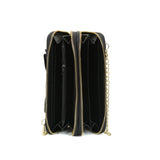VKP1431 Fushia  - Rivet Bow Decoration Metal Chain Wallet