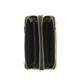 VKP1431 Pink  - Rivet Bow Decoration Metal Chain Wallet