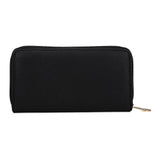 VKP1433 Black - Women Fashion Metal Button Long Wallet