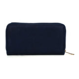 VKP1433 Blue - Women Fashion Metal Button Long Wallet