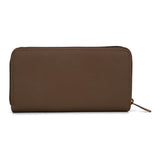 VKP1433 Khaki - Women Fashion Metal Button Long Wallet