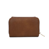 VKP1434 Brown - Women Fashion Metal Button Wallet