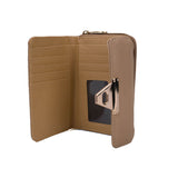 VKP1434 Khaki - Women Fashion Metal Button Wallet
