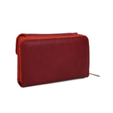 VKP1434 Red - Women Fashion Metal Button Wallet