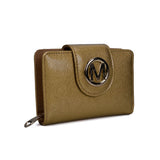 VKP1442 Gold - Women Solid Zipper Smooth Fashion Wallet