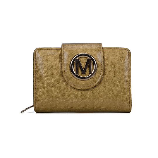 VKP1442 Gold - Women Solid Zipper Smooth Fashion Wallet