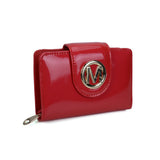 VKP1442 Red - Women Solid Zipper Smooth Fashion Wallet