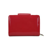 VKP1442 Red - Women Solid Zipper Smooth Fashion Wallet