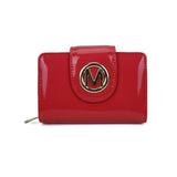 VKP1442 Red - Women Solid Zipper Smooth Fashion Wallet